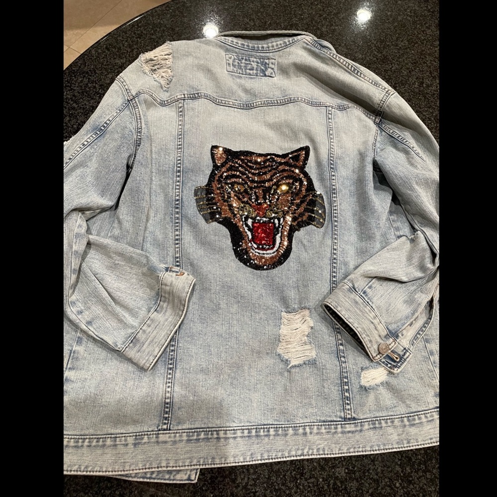 Express Jean Jacket with added stickers